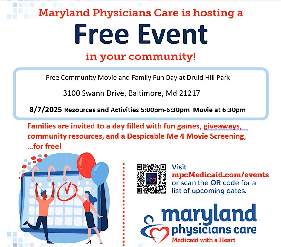 Maryland Physicians Care Free Movie and Family Fun Day at Druid Hill Park