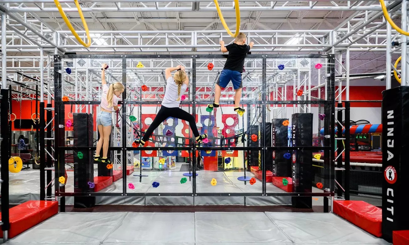 🎉 Ninja Citi Adventure Park: 3-Hour Access or Membership with Dodgeball, Climbing & More
