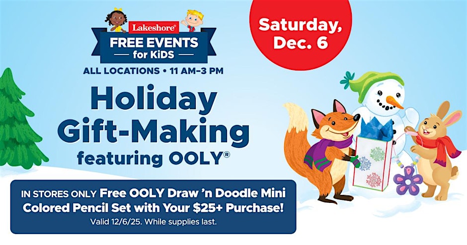 Free Kids Event: Holiday Gift-Making Featuring OOLY® (South Phoenix)