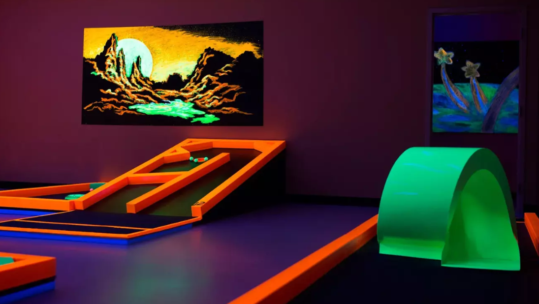 Radiant Glow Mini Golf Adventure: 36 Holes in OKC & Norman for All Ages (Save 27%)