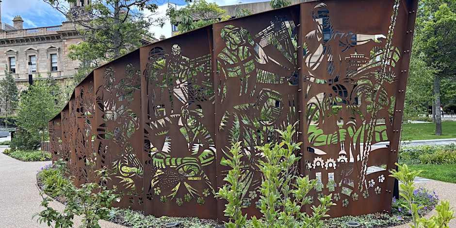 Audio described tour of City Quay Gardens with NI Sightlines