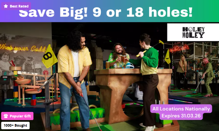 Nationwide Holey Moley Mini Golf Experience: 9 or 18 Holes (Up to 57% Off)