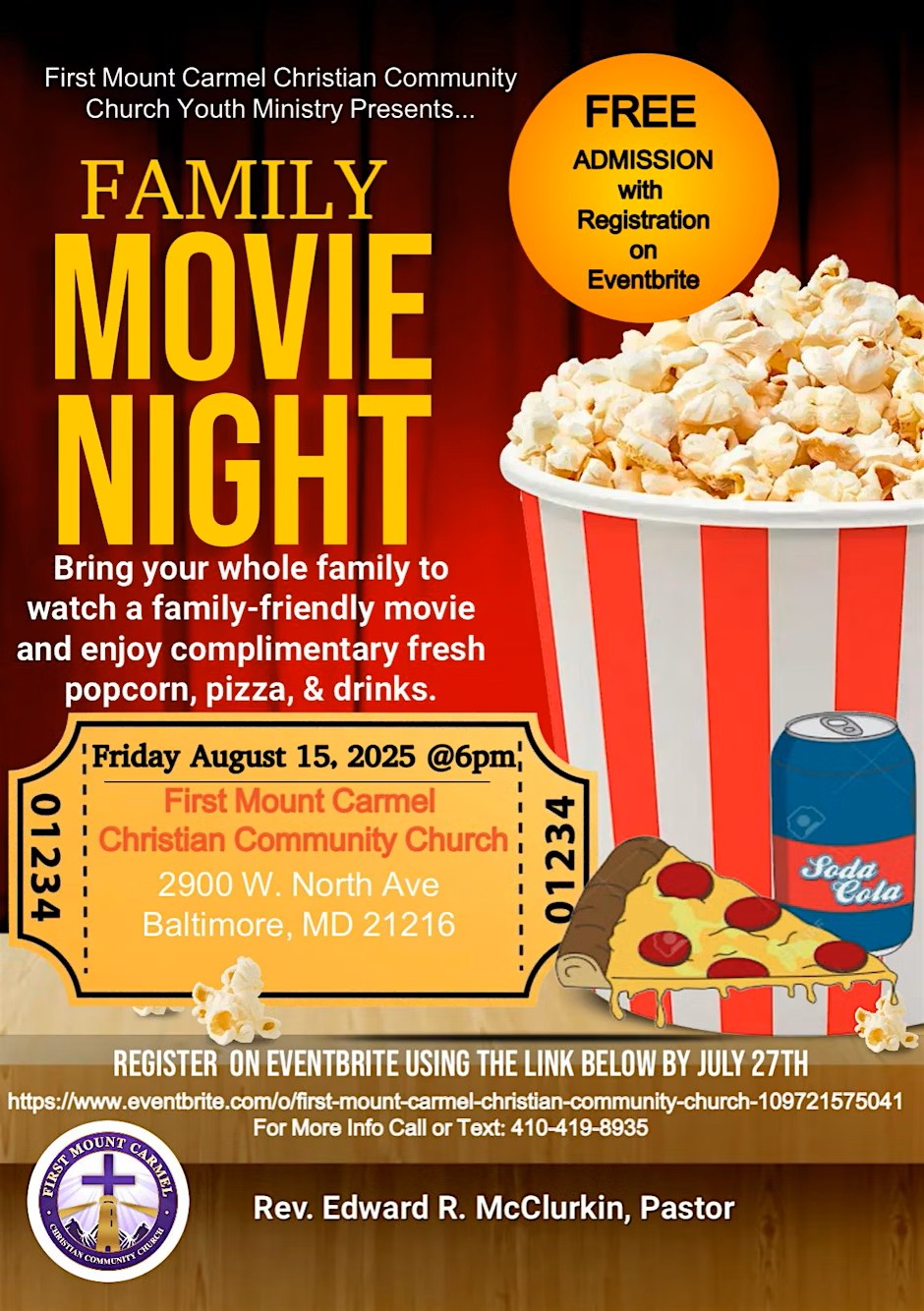 First Mt. Carmel C.C. Church Youth Ministry Family Movie Night