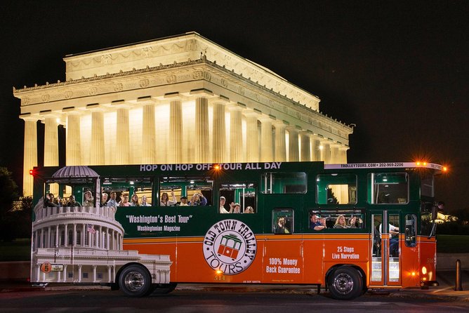 See Washington DC by Night: Guided Trolley Tour