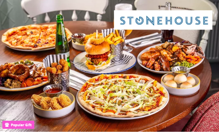 Fresh & Tasty: 2-Course Meal at Stonehouse Pizza & Carvery for the Whole Family — Save Up to 40%