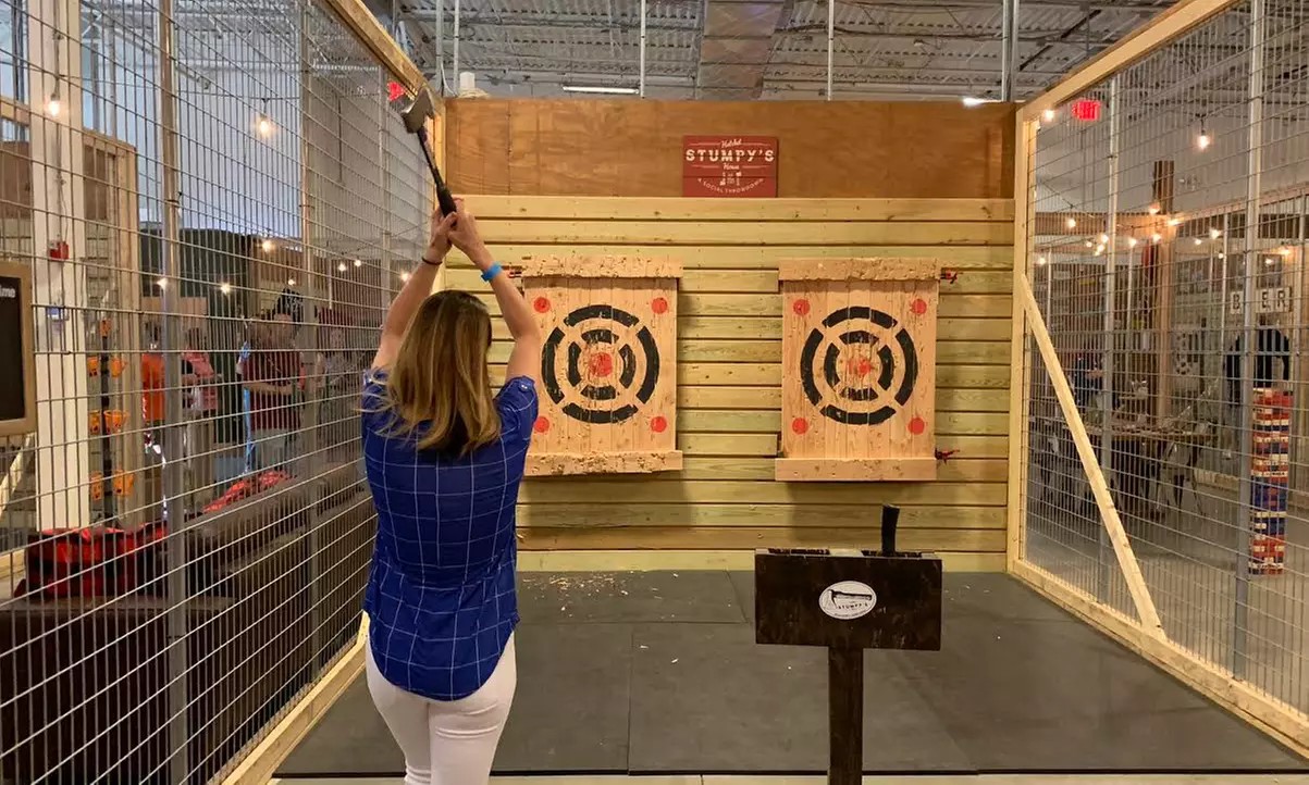 Axe Throwing Adventure at Stumpy’s Hatchet House – Perfect for Groups and Team Fun, Up to 15% Off