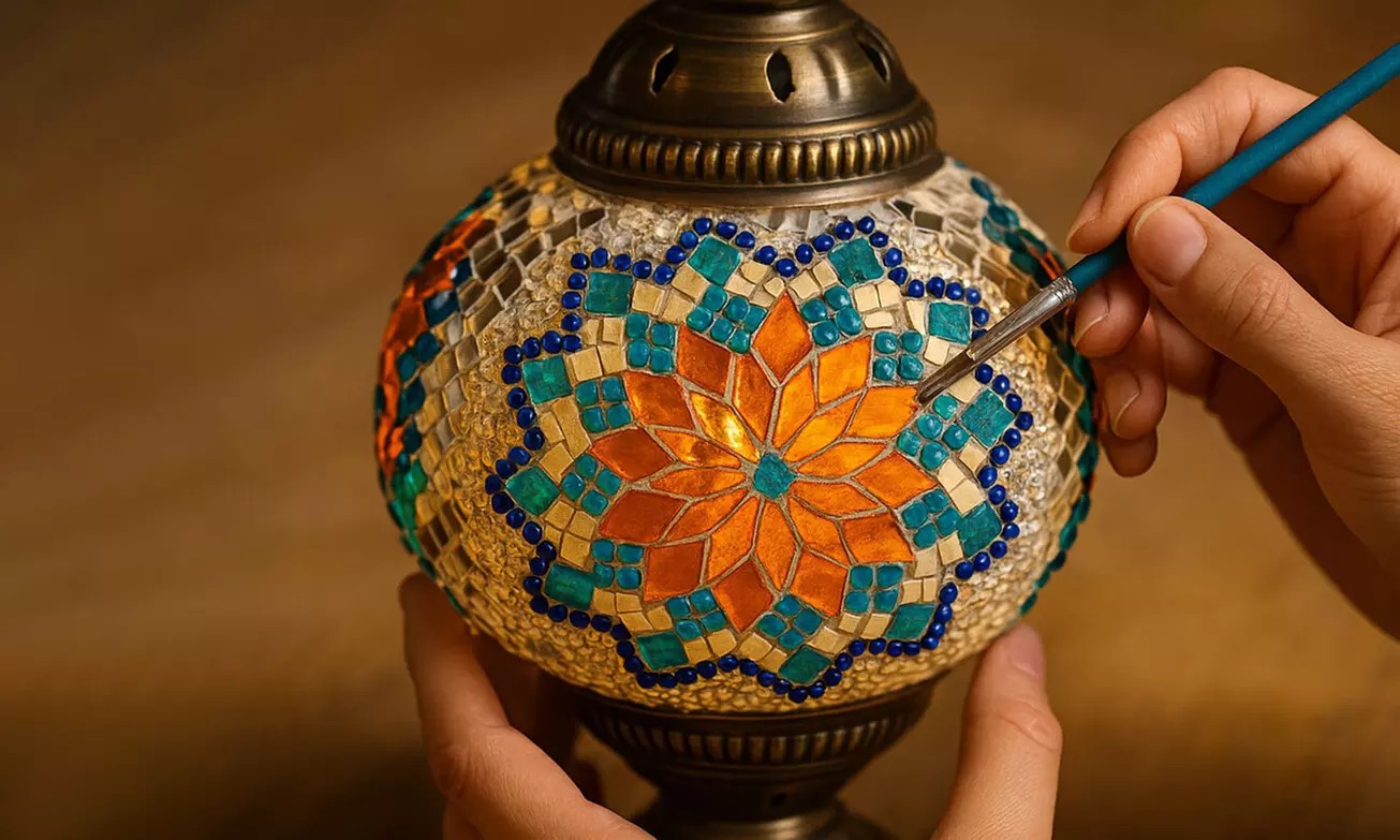 Craft & Sip: BYOB Turkish Lamp and Mosaic Art Class – Save Up to 48%