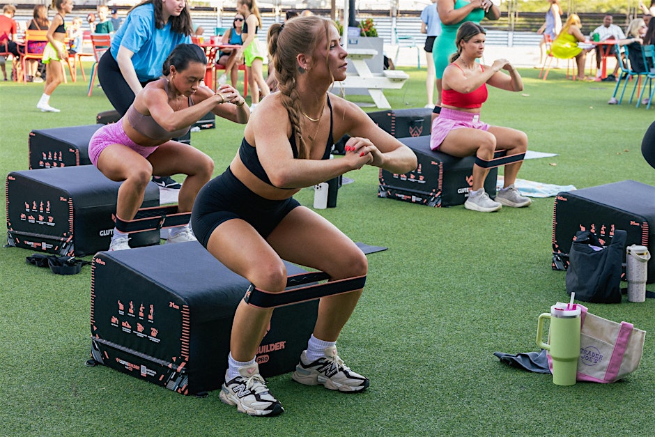 FREE Glute Building workout class on the LAWN at Sparkman Wharf