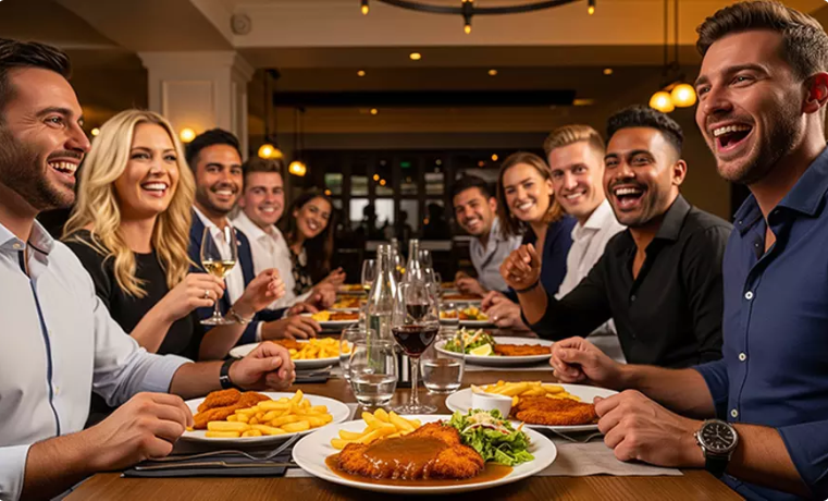 Dinner and Show Deal: Schnitzel Feast for 1–8 People