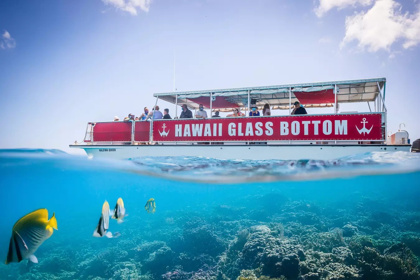 Experience Oahu’s Ocean Magic: Glass Bottom Boat, Sunset & Fireworks
