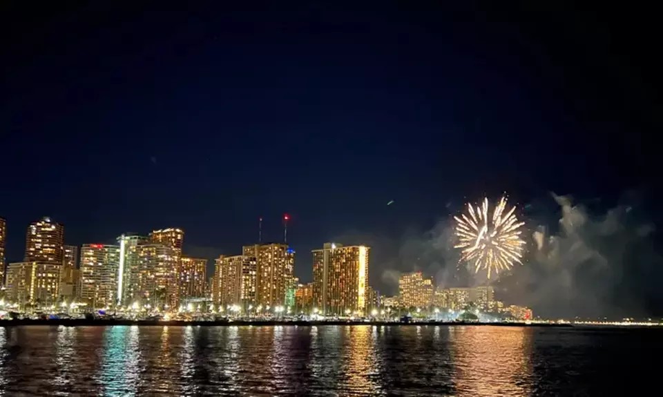 Up to 38% Off: 1.5-Hour Waikiki Fireworks Cruise for One – Fridays at 6:45 PM with Blue Ocean Hawaii