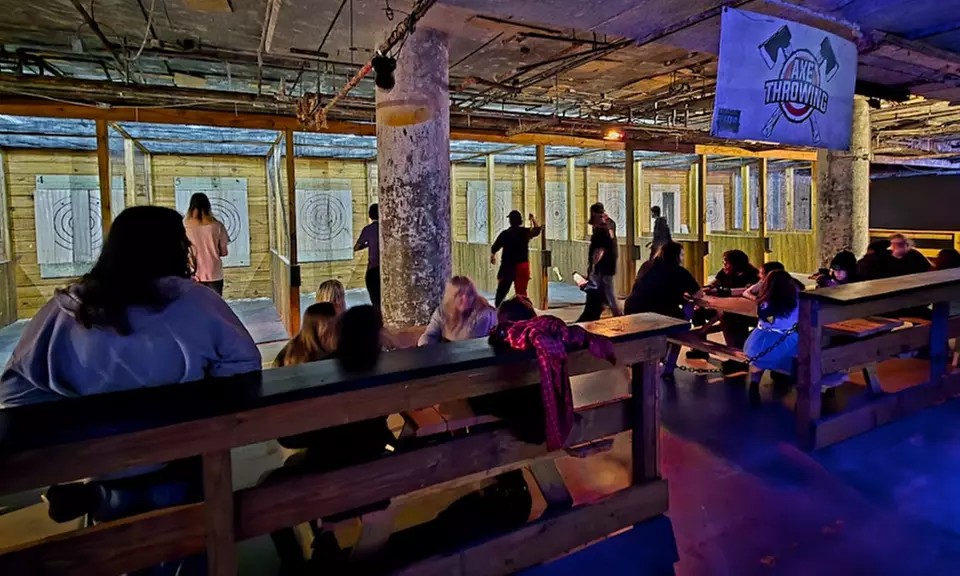 Score Bullseyes & Fun! Axe Throwing for Up to 6 Guests with Games at Necropolis — Save Up to 44%