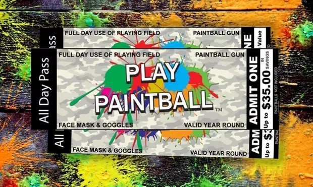 Paintball Adventure Awaits – Open Play Passes for Groups Up to 20 (Save Up to 90%)