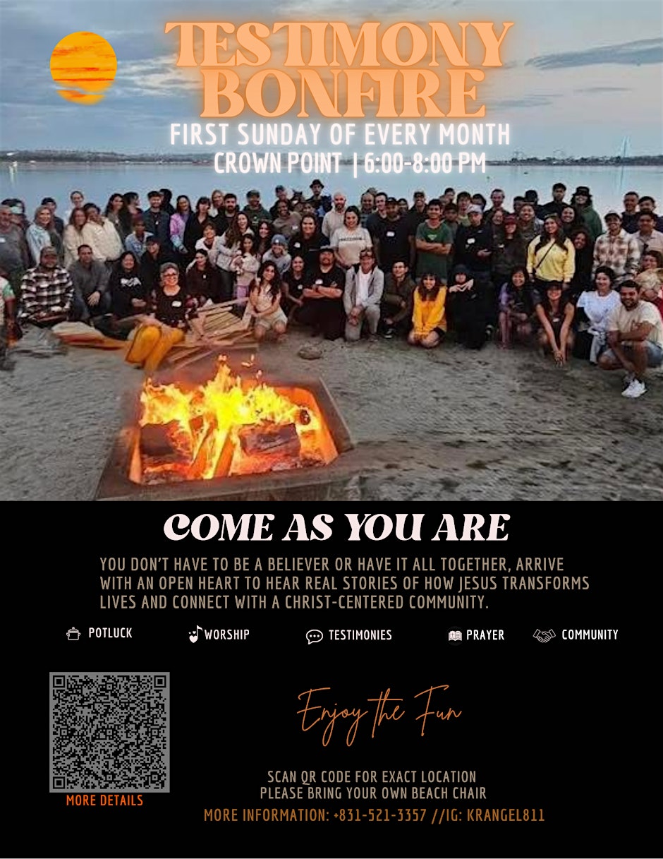 Christ Center Bonfires: Testimonies, Worship, Potluck & Fellowship