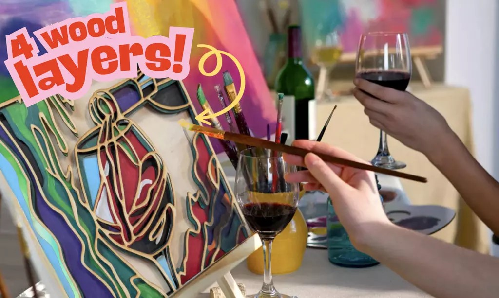 Sip, Relax & Design 3D Wood Art with a Friend (Up to 60% Off)