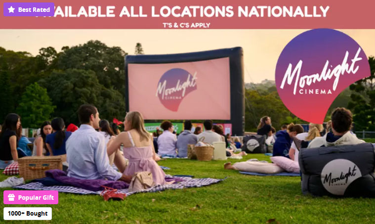 • Moonlight Cinemas Tickets on Sale — General Admission or Family Pass in 5 Australian Cities