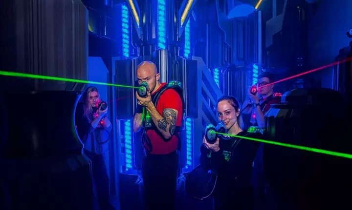 Out-of-This-World Laser Tag at Pinballz Galaxy Warz – Up to 41% Off