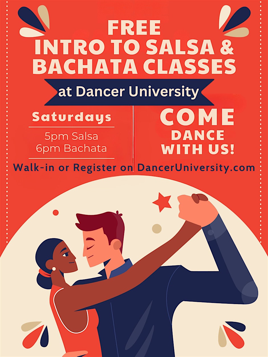 Free Intro to Salsa and Bachata Classes—March 7, 2026