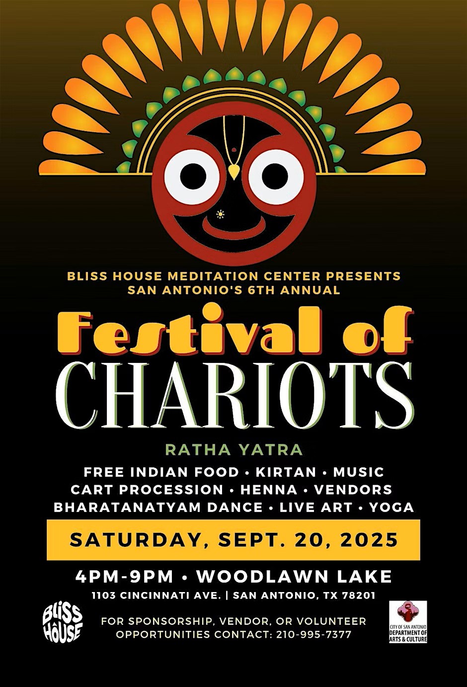 San Antonio's 6th Annual Festival of Chariots (Ratha Yatra) September 20th