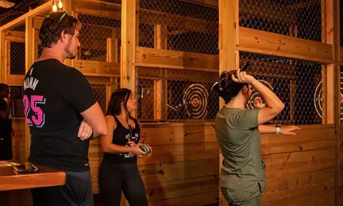 Aim, Throw, Play – Axe Throwing for 2 or 4 at Off The Wall Gamezone, Up to 30% Off