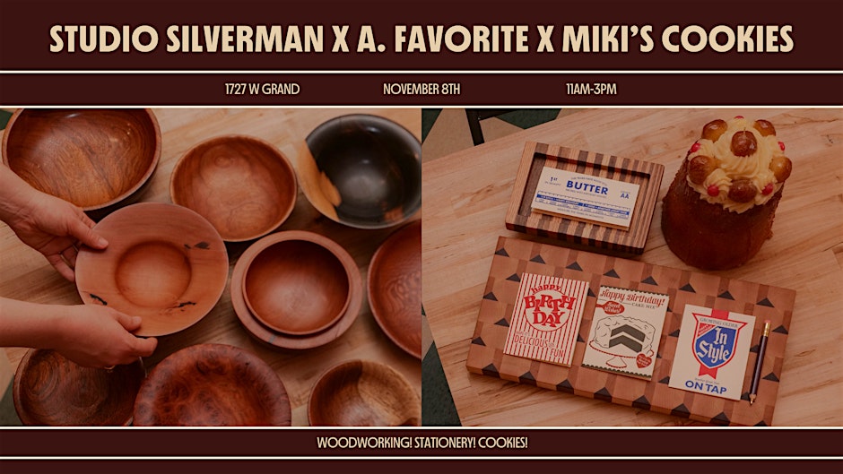WOODWORK! STATIONERY! COOKIES!