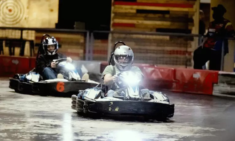 Race to Victory: High-Speed 45 MPH Electric Go-Karting Adventure with Competitive Race Options