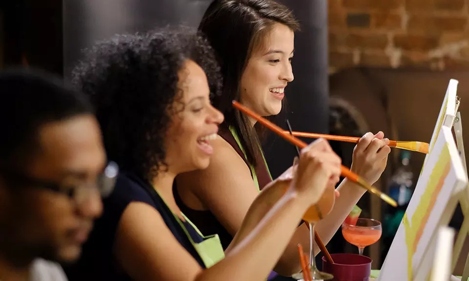 1, 2 or 4 Paint Nite Vouchers | In-Person or Virtual Classes with Artists